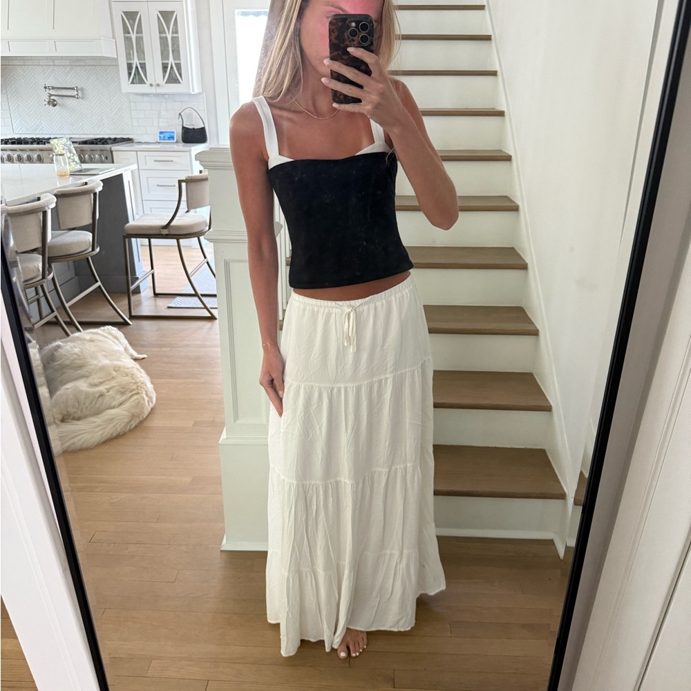 Brandy Melville white maxi skirt